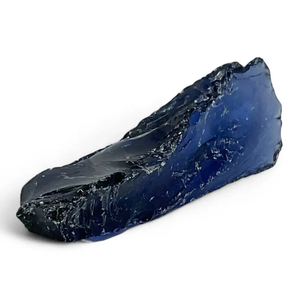 Cobalt Art Glass Cullet Glowing Translucent Manganese Slag Glass #4GL173‎